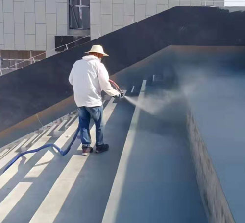 體育看臺聚脲防水涂料 高壓噴涂機(圖2) 體育看臺聚脲防水涂料施工案例