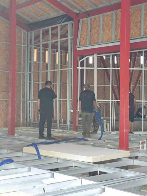 輕鋼龍骨夾層保溫隔熱隔音案例